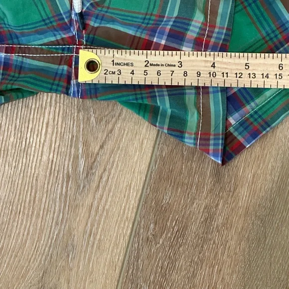 VTG Polo Ralph Lauren Swim Short Mens Trunks Large Plaid Pony Logo Lined Preppy - Picture 6 of 11